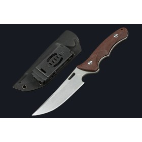 No logo Flax handle fixed knife with K sheath UD407727