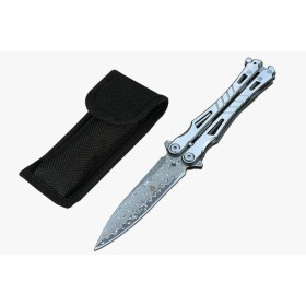 JL13 JinJunLang Damascus Benchmade Butterfly Knife Trainer Pocket Practice Knife flail knife UD407728