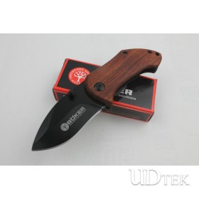 BOKER DA33 Mini Small Folding Knife 440C Blade Wood Handle Camping Pocket Knife UD401112