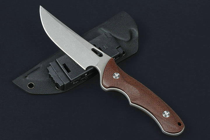 No logo Flax handle fixed knife with K sheath UD407727