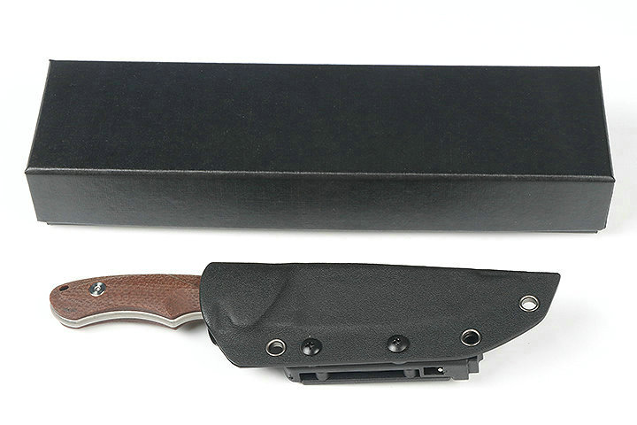 No logo Flax handle fixed knife with K sheath UD407727