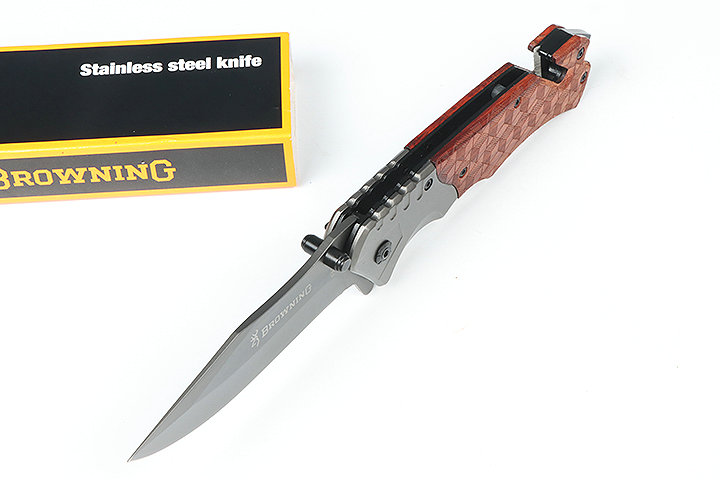 Browning FA72 fast opening folding knife with rosewood handle UD407730