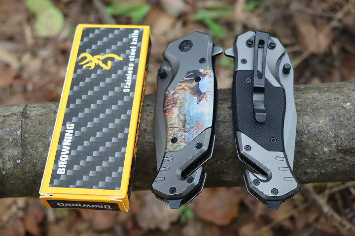 Browning X78 fast opening folding knife with rope cutter UD407735