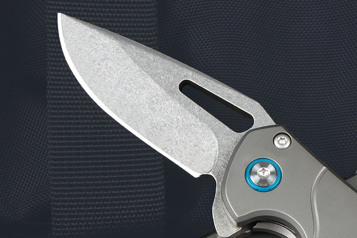 Blue eyes D2 blade Titanium  handle pocket knife UD407749