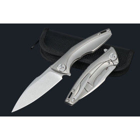 M390 Blade Tactical Camping  Titanium Alloy Handle Folding Knife Outdoor Pocket Knife UD405536