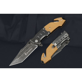 Browning A340 Fast Opening Outdoor Camping Tactical Knife With Glass Breaker UD407731