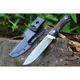 Color G10 combat hunting fixed knife with K sheath UD407772