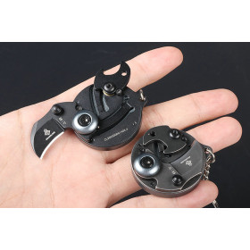 JL99 Multi Use Coin Bottle Opener Mini Keychain Folding Knife EDC Tool UD407783