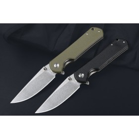 Big sand two colors stonewash folding knife with axis lock UD407793