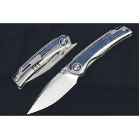 Blue elves Titanium alloy folding pocket knife UD407817