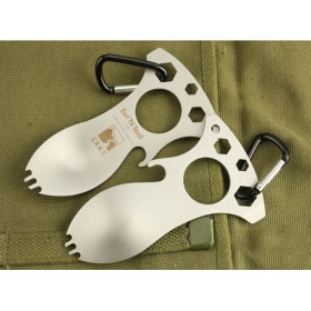 WHITE&BLACK ALL STEEL OEM COLOMBIA MULTIFUNCTION SPOON UDTEK00238