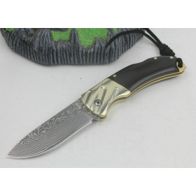 Small Sized High Quality OEM Damascus Steel Folding Knife Treasure Knife   UDTEK01203