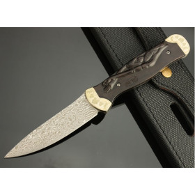 OEM DAMASCUS STEEL FIRE BEAUTY FIXED BLADE KNIFE UDTEK00541 