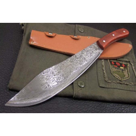 OEM DAMASCUS STEEL MACHETE FIXED BLADE KNIFE UDTEK00553