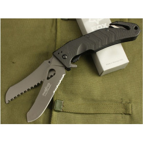 OEM Fox multifunctional half serrated blade rescue knife UDTEK00436