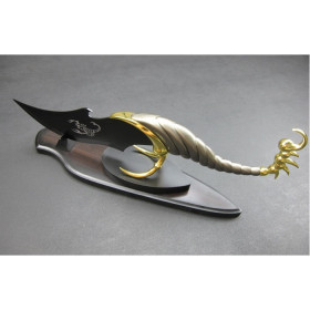 OEM SCORPION BY069A DESKTOP ADORNMENT KNIFE WITH WOOD BASE UDTEK00581