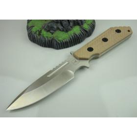 Beige G10 Handle OEM Strider Fixed Blade Knife Straight Knife UDTEK01279