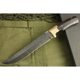 EDEN RAID FIXED BLADE KNIFE WITH RARE EBONY +PURE ALLOY UDTEK00389