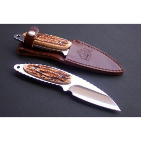 STAINLESS STEEL +ANIMAL BONE HANDLE AMERICAANIMAL BONES SMALL HUNTING KNIFE  UDTEK00394