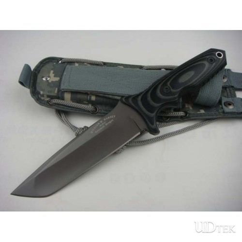 William W. Harsey outdoor tactical knife with nylon sheath fixed blade ...