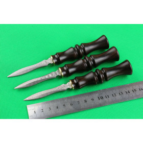 All hand natural ebony Damascus tea knife no logo UD402140