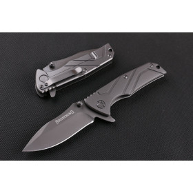 Browning steel handle spring assisted folding knife UD402379