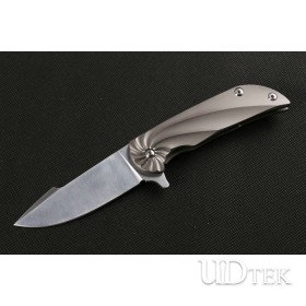 Galaxy Heart Titanium handle no logo no brand folding knife UD402393