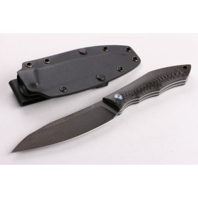 Bear Head D2 steel fixed blade black knife UD403368