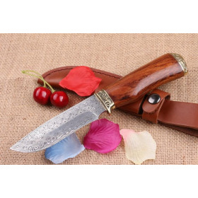 Extreme American Damascus PUMATEC handmade hunting knife (limited edition) UD404474