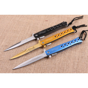 Small Swordfish three colors folding knife with nylon rope UD404800 