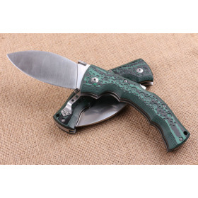 Cold Steel Micarta handle dogleg folding knife with 5cr15 stainless steel UD404810