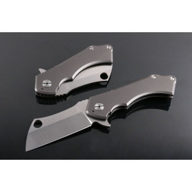 Titanium handle fast opening little God ax folding knife UD404959