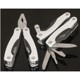Small stainless steel folding Multifunctional pliers with flashlight UD50122